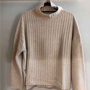 Cozy Beige Women's Turtleneck Sweater